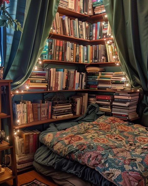 Adults should have more book forts! #books #fort #reading #cozy #bookaddict Reading Closet, Bedroom Fort, Reading Cozy, Fully Booked, Pillow Fort, Book Addict, Reading Nook, Inspired Homes, New Room