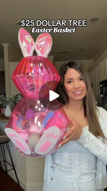 Vanessa on Instagram: "This DIY easter basket is seriously so cute and unique 🐰 #dollartree#easterbasket#easterbasketideas#easterbasketinspo#easterideas#toddlermom#bunnyears#toddlereasterfinds#dollartreeeasterdiy#dollartreeeasterbasket#diyeasterbasket" Dollar Tree Easter Basket, Diy Easter Basket, Poke Ball, Easter Basket Diy, Diy Easter, Tree Crafts, Dollar Tree Crafts, Easter Diy, Easter Decor