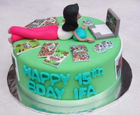 WANT!!!! A 'The Sims 3' Birthday Cake #thesims Sims Birthday Cake, Sims Party, Lace Wedding Cake Ideas, Dance Cakes, 3 Birthday, 3rd Birthday Cakes, Wedding Cake Ideas, Lace Wedding Cake, Bday Cake