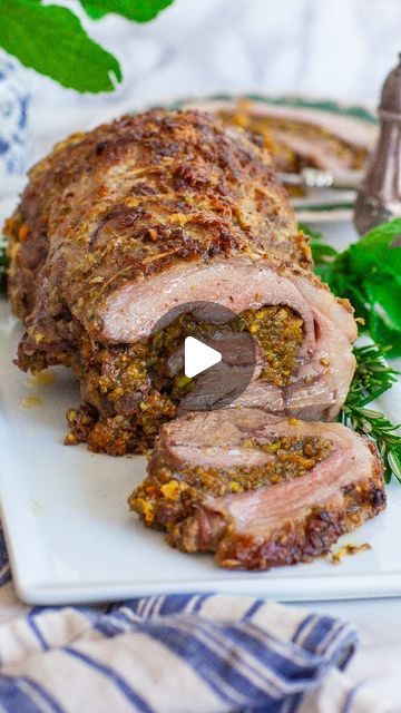 Tatyana Nesteruk on Instagram: "New recipe for Easter! Hands down, the best stuffed, roasted leg of lamb! You'll be coming back for seconds! Aromatic and juicy stuffed lamb with garlic, mint, rosemary, pistachios, and dried apricots! A unique and incredibly delicious combination of textures and flavors!

Get all the recipe details and watch my full-length video tutorial on my website, link in profile @tatyanaseverydayfood New recipes are always on the homepage! 

Plus, get ideas for side dishes and more Easter recipes, right on my homepage! 

#recipe #cooking #lambrecipes #lambitswhatsfordinner #Easter #easterrecipe #roastedlamb #homecooking #foodie #eatwell #delicious #bonappetit #foodnetwork #thekitchn #mywilliamssonoma #nytcooking #feedfeed #epicurious #food #dinner #whatsfordinner #din Stuffed Leg Of Lamb Recipes, Lamb Thigh Recipe, Stuffed Lamb Roast, Stuffed Leg Of Lamb Roast Boneless, Leg Of Lamb Recipes, Ideas For Side Dishes, Stuffed Leg Of Lamb, Roasted Leg Of Lamb, Stuffed Lamb