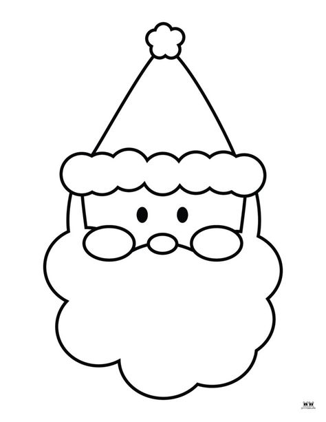 Printable Santa Coloring Page-Page 15 Santa Face Coloring Page, Santa Printables Free, Santa Face Template Free Printable, Santa Coloring Pages Free Printable, Santa Outline, Santa Free Printable, Child Draw, Harry Potter Birthday Cards, Santa Coloring