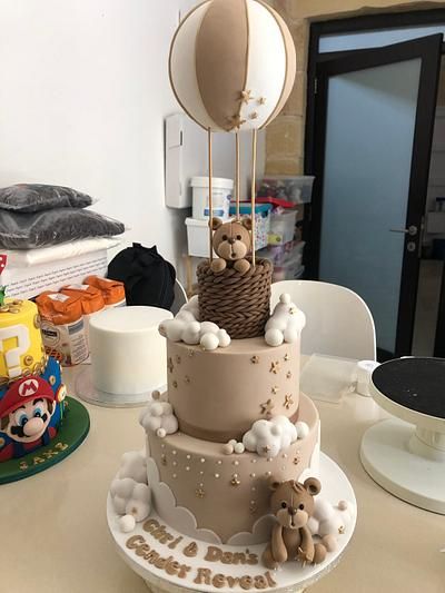 I Can Bearly Wait Cake, Bearly Can Wait Cake, Gender Reveal Bear Theme Cake, Gender Reveal Teddy Bear Theme Cake, Baby Shower Decorations Balloons, Bear Cakes For Baby Showers, Neutral Teddy Bear Baby Shower Theme, Teddy Bear Baby Shower Theme Boy Cake, Teddy Bear Balloon Cake