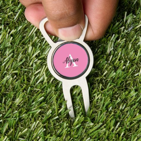 Divot Tool, Autumn Winter 2023, Pink Names, Pink Monogram, Personalized Golf, Hole In One, Ball Markers, Minimal Modern, Golf Accessories