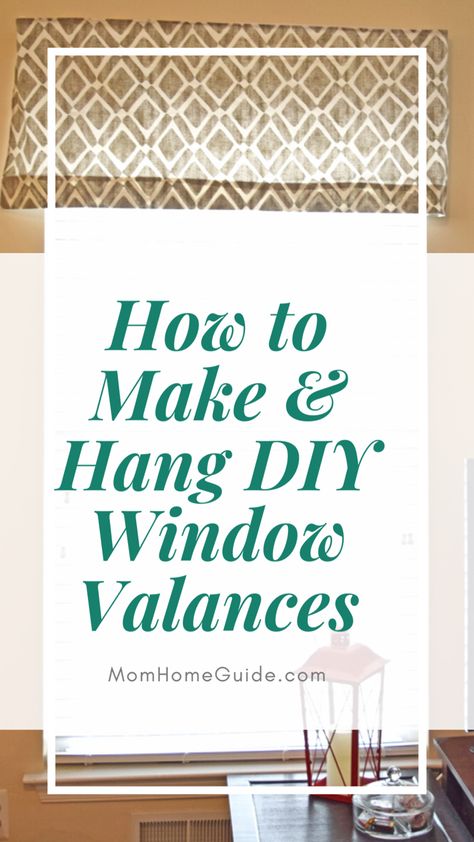 Read how I made custom valance curtains for my home with only beginner sewing skills. How To Make A Valance Curtain Diy, Diy Valances For Windows, Modern Valance Ideas, Valance Patterns Free, How To Make A Valance, Sewing Curtains Valance, Diy Window Valance, Diy Valance, Valance Patterns