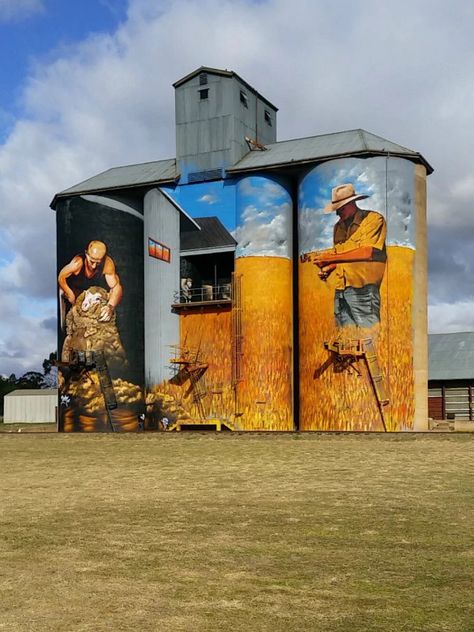 Installation Street Art, Grain Silo, Totem Poles, 3d Street Art, Amazing Street Art, Murals Street Art, Building Art, Art Street, Big Art