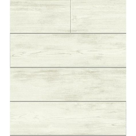 Joanna Gaines Shiplap, Shiplap Wallpaper, Off White Wallpapers, Farmhouse Wallpaper, Stripped Wallpaper, White Shiplap, Coastal Bathrooms, Coastal Bedrooms, How To Install Wallpaper