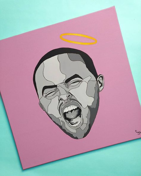 Mac Miller Cartoon, Mac Miller Painting, Mac Collection, Mac Miller, Mini Canvas Art, Mini Canvas, Painting Art Projects, Canvas Art Painting, Painting Art