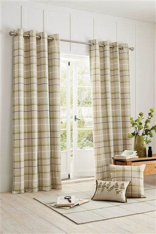 Tim's room Checked Curtains, Tweed Curtains, Tartan Curtains, Curtains Green, Charcoal Curtains, Curtains Dunelm, Check Curtains, Cream Curtains, Eyelet Curtains