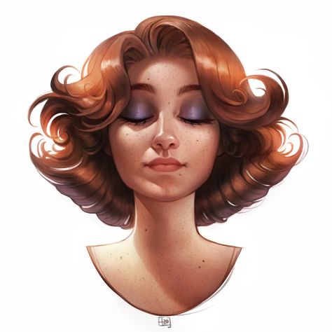 Serenity Illustration, Hair Illustration, Digital Portrait Art, Drawing Expressions, Illustration Character, Digital Painting Tutorials, Portrait Images, The Calm, Digital Art Illustration