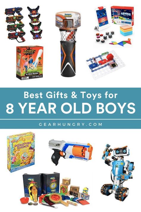 From Nerf guns to construction kits, we've reviews some of the best gifts and toys for your 8 year old boy. Read the reviews here! #giftideas #giftguide #toysfor8yearolds Easy Homemade Christmas Gifts, Master List, Real Moms, Boys Toys, Best Toys, Christmas Gifts For Boys, Christmas Gifts For Husband, Hot Gifts, Old Christmas