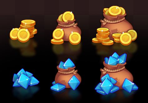 Game Gem, Coin Games, Graphics Game, Game Effect, Game Gui, 2d Game Art, Casual Art, Game Props, Coin Design