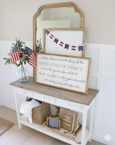 Boodle Lou - Miss Ava wants to add patriotic touches to... | Facebook Country Girl Home, Happy Birthday America, Fourth Of July Decor, American Decor, Interior Pictures, 4th Of July Celebration, Americana Decor, 4th Of July Decorations, Patriotic Holidays