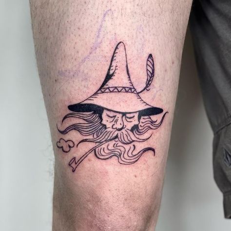 Medieval Style Tattoo, Medieval Tattoo Flash, Wizard Tattoo, Lotr Tattoo, Woodcut Tattoo, Medieval Tattoo, Engraving Tattoo, Full Tattoo, Western Tattoos