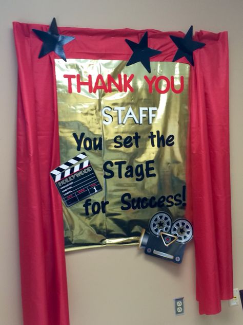 Red Carpet Teacher Appreciation, Hollywood Teacher Appreciation, Teacher Appreciation Week Themes, Hollywood Classroom, Hollywood Theme Classroom, High Funny, Teacher Appreciation Themes, Teacher Appreciation Doors, Red Carpet Theme