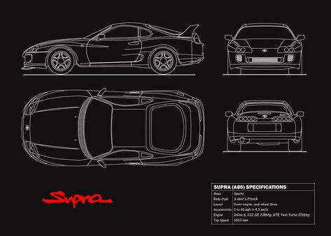 'Supra A80 Blueprint' Poster by RogueDesign | Displate Toyota Supra Blueprint, Supra Blueprint, Supra Poster, Supra A80, Pet Room Decor, Car Blueprint, Timeline Poster, Rolls Royce Car, Car Aesthetics