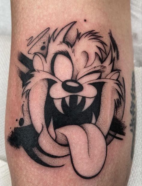 Cholo Tattoo, Taz Tattoo, Cartoon Character Tattoos, Chicano Art Tattoos, Cartoon Tattoos, Tattoos For Daughters, 2020 Design, Simplistic Tattoos, Tattoo Design Drawings