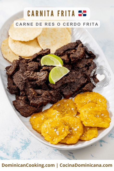 Carne frita, carnita frita, res frita, o puerco frito, es un clásico de la fritura dominicana, y una picadera o merienda popular. Dominicano Recipes, Recetas Salvadorenas, Recetas Puertorriqueñas, Convection Oven, Spanish Food, Side Dishes, Oven, Chef