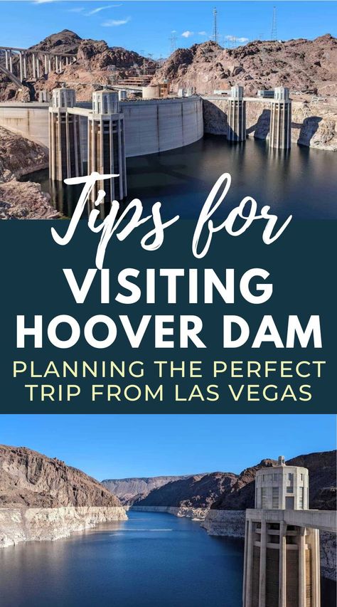 Taking an excursion to the famous Hoover Dam from Las Vegas is a popular activity and, in my opinion, totally worth the time. It’s less than an hour’s drive each way. This travel guide will help you plan how to get to the Hoover Dam, things to do at the Hoover Dam, and what you need to know before you go to make your Hoover Dam day trip perfect. | hoover dam tours from vegas | hoover dam trip | day trips from las vegas | hoover dam bridge | hoover dam las vegas | nevada travel | usa travel Hoover Dam Picture Ideas, Hover Dam, Hoover Dam Bridge, Day Trips From Las Vegas, Hoover Dam Tour, Grand Canyon Vacation, Grand Canyon West, Trip To Grand Canyon, Route 66 Road Trip