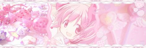 Madoka Kaname, Header Tumblr, Cute Twitter Headers, Cute Headers For Twitter, Computer Wallpaper Desktop Wallpapers, Cute Banners, Cute Headers, Kawaii Core, Twitter Banner