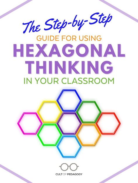 Hexagonal thinking connects ideas in a way that offers a fresh framework for discussion and critical thinking in your classroom. This is how any teacher can make it happen. | Cult of Pedagogy Hexagonal Thinking Activity, Hexagon Thinking, Hexagonal Thinking, Cooperative Learning Strategies, Thinking Strategies, Critical Thinking Questions, Cult Of Pedagogy, Critical Thinking Activities, Classroom Discussion