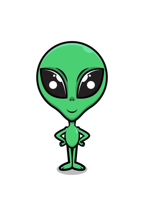 Alien Drawing Alien Easy Drawing, Cute Alien Drawing Easy, Alien Clip Art, Alien Cartoon Aesthetic, Alien Aesthetic Drawing, Alien Painting Easy, Alien Drawing Sketches, Alien Drawing Ideas, Alien Drawing Easy