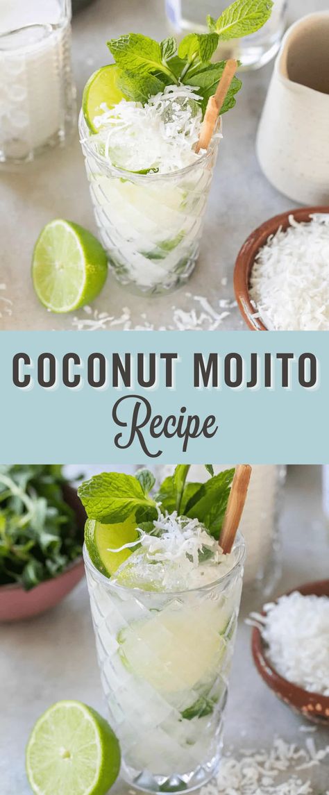 Coconut Mojito Recipe, Mint Recipes Fresh, Popular Summer Drinks, Cuban Mojito, Mojito Drink, Coconut Mojito, Healthy Nutrition Plan, Lean Belly Juice, Belly Juice