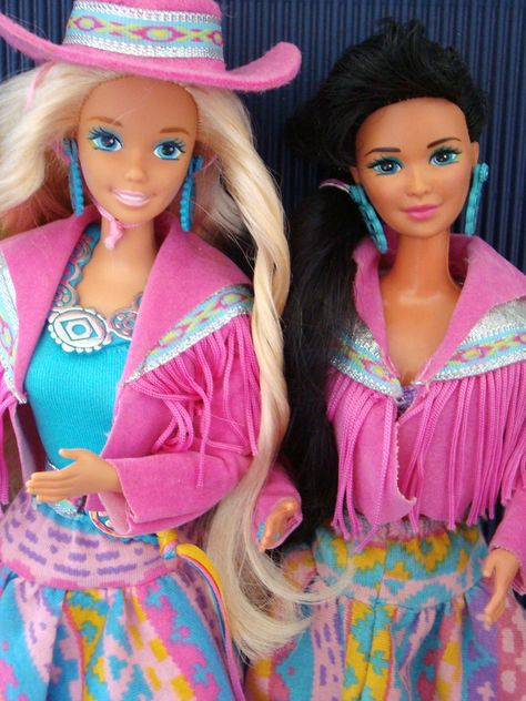 Western Fun Barbie & Nia 1988 90 Barbie, Vintage Toys 80s, Western Barbie, Barbie Land, Barbie Pictures, Barbie 1990, Barbie Playsets, Barbie 80s, Barbie 90s