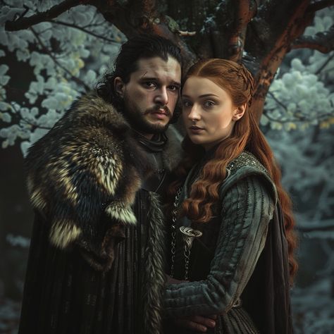 Sansa And Jon, Sansa Stark Fan Art, Jon Snow Icon, Sansa Jon, Jon Sansa, Sansa Stark Jon Snow, Sansa Stark Queen, Ashara Dayne, Game Of Thrones Jaime