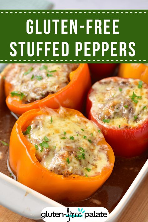 These gluten-free stuffed peppers are a nutrient-packed and flavorful meal. Perfectly balanced ingredients create a delicious dish. Gluten Free Empanadas, Gluten Free Breakfast Casserole, Gluten Free Diet Plan, Gluten Free Meal Plan, Free Meal Plans, Gluten Free Pumpkin, Peppers Recipes, Gluten Free Diet, Bell Peppers