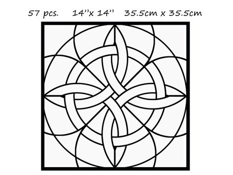 Celtic Knot Pattern for Stained Glass Mosaics Quilting - Etsy Stained Glass Art Patterns Templates, Art Nouveau Stained Glass Patterns, Stained Glass Patterns Free Printables Templates, Stain Glass Patterns, Glass Spinners, Stainglass Patterns, Celtic Stained Glass, Glass Etching Diy, Etching Diy