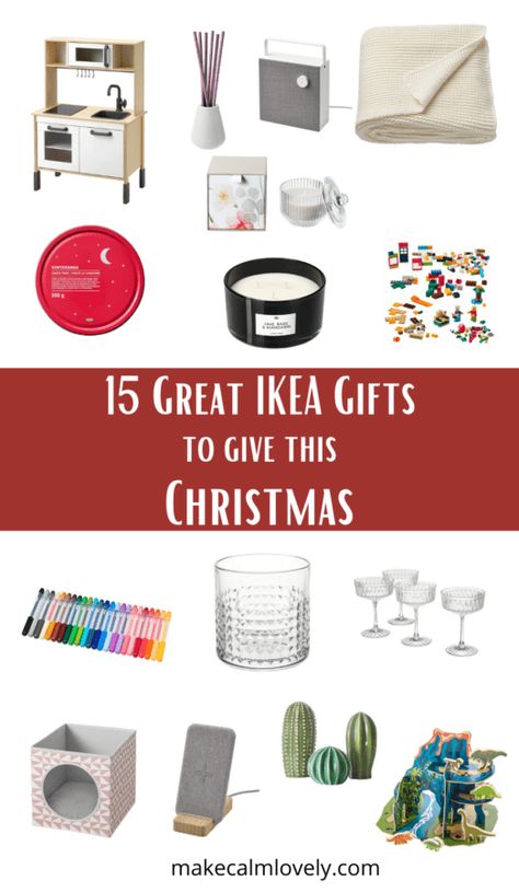 IKEA Christmas Gifts Ikea Christmas Gifts, Dyi Christmas Gifts, Ideas For Christmas Gifts, Ikea Gifts, Ikea Christmas, Ikea Finds, Wooden Play Kitchen, Pretty Candle, Diy Furniture Hacks