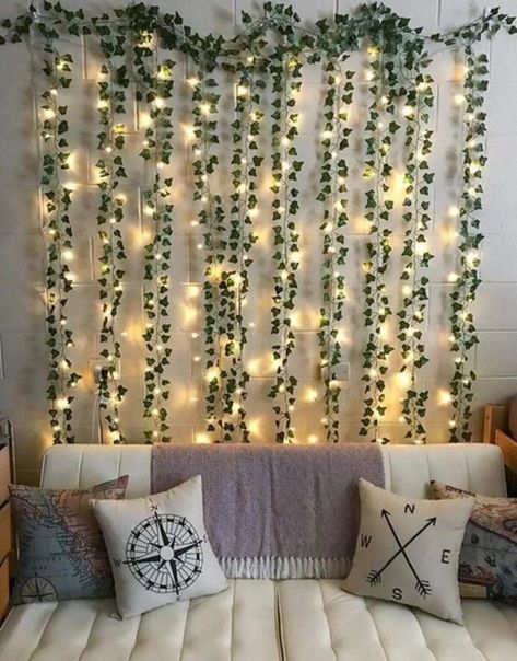 Wedding Bedroom, Led Decoration, Fairy Lights Bedroom, Hemma Diy, Wedding Wall Decorations, Wedding Wall, Room Design Bedroom, Room Makeover Bedroom, Room Inspiration Bedroom