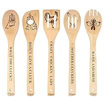 Wood Burn Spoons, Chicken Lover Gifts, Bamboo Utensils, Chicken Pattern, Crazy Chicken Lady, Laser Engraved Ideas, Chicken Decor, Chicken Lady, Wood Burning Crafts