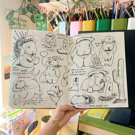 Katie Mai on Instagram: "happy monday! ✨most of the stuff ive been making as of late is half-finished, so here’s a lil peek at some sketches for a new sticker series im working on! . #sketchbook #sketchbookspread #sketchbooktour #illustration #illustragram #artstagram" Katie Mai Art, Katie Mai, Sketchbook Stickers, Sketchbook Inspo, Sketchbook Tour, Some Sketches, Art Attack, Sketchbook Art, Doodle Art Designs