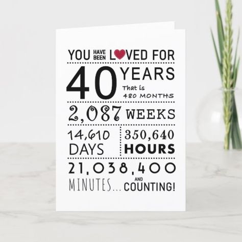 $3.68 | You Have Been Loved 40th Birthday Card | Birthday Invitations | 40th birthday cards, 40th birthday, 40th birthday card, happy 40th birthday card, 40th birthday greeting, son 40th birthday card, daughter 40th birthday card, birthday card 40 years old, 40 birthday card, birthday card 40 Birthday Card Ideas 40 Years, Birthday Card 40 Years Diy, 40th Birthday Card Ideas For Women, 40th Birthday Cards For Men Turning 40, Diy 40th Birthday Card, 40th Birthday Invitations For Women, 40th Birthday Cards For Women, Birthday Card 40, Funny 40th Birthday Quotes