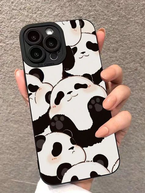 Multicolor  Collar  TPU  Phone Cases Embellished   Cell Phones & Accessories Iphone 11cases, Panda Items, Artsy Phone Cases, Cover Painting, Diy Phone Case Design, Cases Design, Phone Cover Design, Girly Phone Cases, Animal Phone Cases