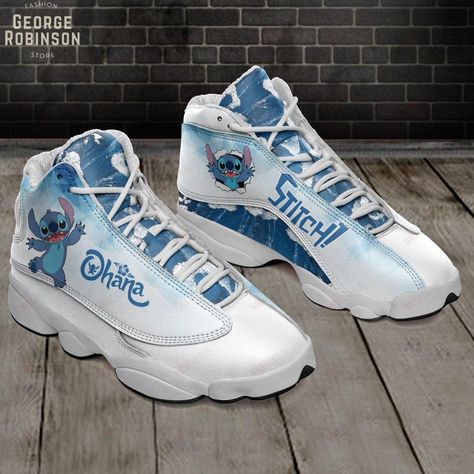 Stitch And Lilo Ohana Air Jordan 13 Sneakers Shoes Cartoon | Etsy Jordan 13 Shoes, Personalized Shoes, Tennis Sneakers, Shoes Design, Jordan 13, Air Jordan Shoes, Sport Sneakers, Dinosaur Print, Lilo And Stitch