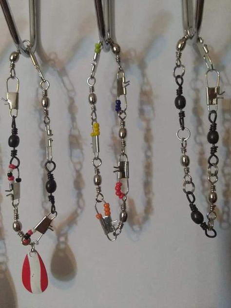 Fishing Lure Jewelry Diy, Adjustable Dangle Jewelry With Fish Hook, Fishing Crafts, Fishing Lure Keychain Diy, Bible Jewelry, Fishing Jewelry, Fishing Lure Earrings, Fishing Lure Bracelet, Fish Hook Jewelry