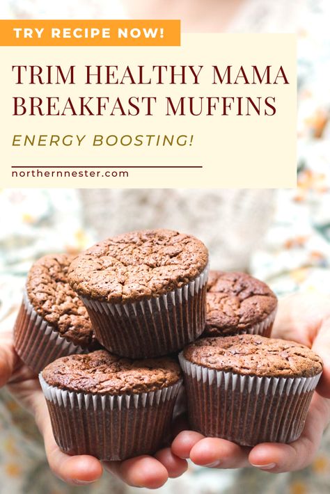 These trim healthy mama breakfast muffins are full of energizing carbs and nutrients, making them perfect for the busy morning rush! #THMmuffins #THMrecipes #trimhealthymama Thm Diet, Trim Healthy Mama Breakfast, Trim Healthy Mama Diet, Breads Recipes, Trim Healthy Recipes, Trim Healthy Mama Plan, Healthy Cupcakes, Chocolate Quotes, Trim Healthy Momma