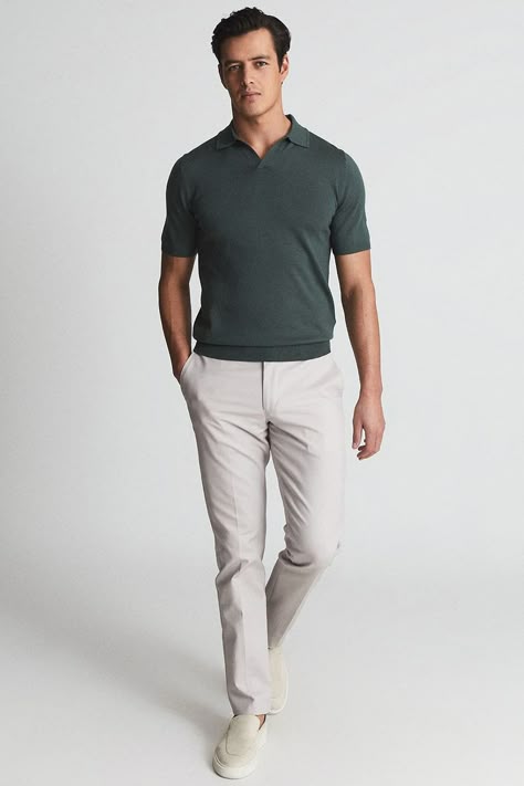 Polo Shirt Outfit Men, Grey Pants Outfit, Grey Pants Men, Polo Shirt Outfits, Polo Outfit, Shirt Outfit Men, Minimalist Fashion Men, Collar Polo Shirt, Pants Outfit Men