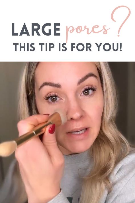 Do you suffer from large pores and primers just aren’t working for you?? You NEED this tip! ❤️ Make sure you have these three things: A densely packed brush, a setting powder, and a setting spray! Watch how I apply the setting powder- it’s magical! The end result is a smoother application of your makeup because your pores are filled in with the powder and then set on with the setting spray! ✋If you found this helpful, like and follow along for more simple makeup tips! Watch me apply here: Where Do You Put Setting Powder On Your Face, Finishing Powder Vs Setting Powder, Best Primer For Seint Makeup, Powder Foundation How To Apply, How To Use Setting Powder, Drugstore Setting Powder, Color Correcting Guide, Makeup Basics, Contour Tutorial