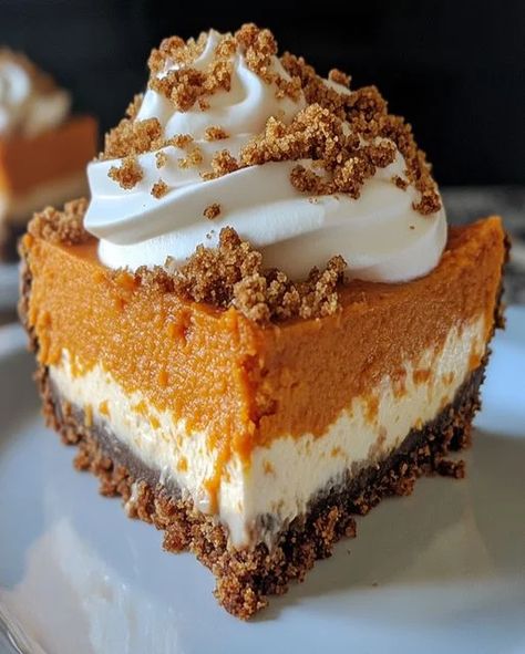 Sweet Potato Cheesecake Pie blends creamy cheesecake with spiced sweet potatoes for a perfect dessert. Try this recipe today! Sweet Potato Cheesecake Pie, Easy Cream Pie, Sweet Potato Cake Recipe, Cheesecake Pie Recipes, Crawfish Pie, Sweet Potato Dessert, Sweet Potato Cheesecake, Sweet Potato Pies Recipes, Sweet Potato Cake