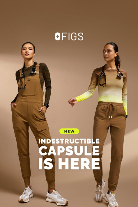 The NEW Indestructible Capsule is on call when you need extra durability, stretch, moisture-wicking and more. Figs Scrubs Outfit Women, Scrubs Outfit, Figs Scrubs, Medical Uniforms, Love Your, Drawing Reference, Fig, Scrubs, Moisture Wicking