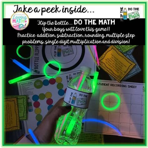 GLOW DAY Math Activity - Word Problems Game by Loving Math | TPT Word Problem Games, Glow Games, Division Facts, Love Math, Word Problems, Third Grade, Math Games, Math Activities