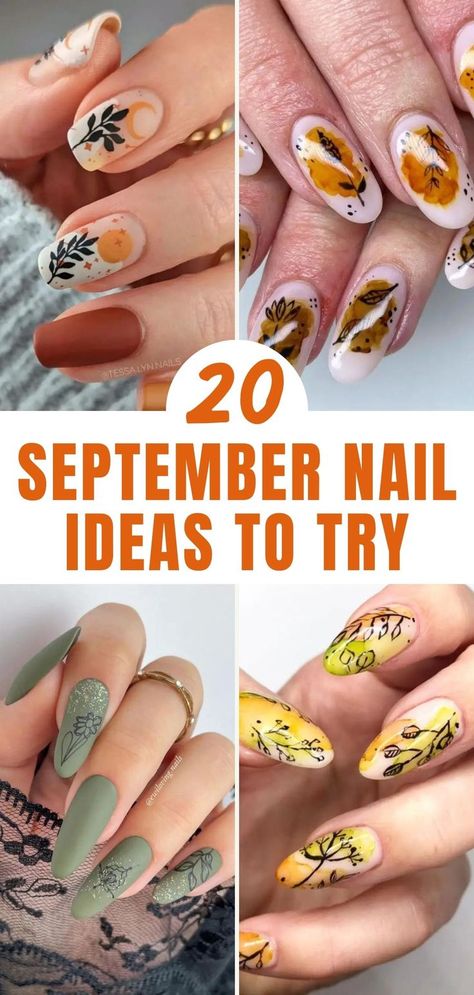 Elevate your look with these 20 chic September nail ideas. From sophisticated neutrals to vibrant pops of color, these manicures will take your style to the next level this season. Get ready to rock your September nails! 💅💫 #NailFashion #NailTrends #NailArtInspiration Marilyn Nails, September Nail Ideas, November Autumn, Nails Art Ideas, September Nails, November Nails, Fall Nail Trends, Classy Nail Designs, Pinterest Nails