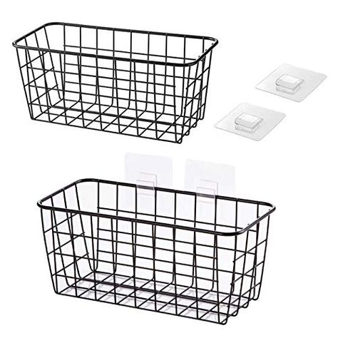 Food Pantry Organizing, Wire Basket Storage, Kitchen Baskets, Bathroom Storage Shelves, Wire Storage, Pantry Storage, Hanging Racks, Cabinet Organization, Wire Baskets