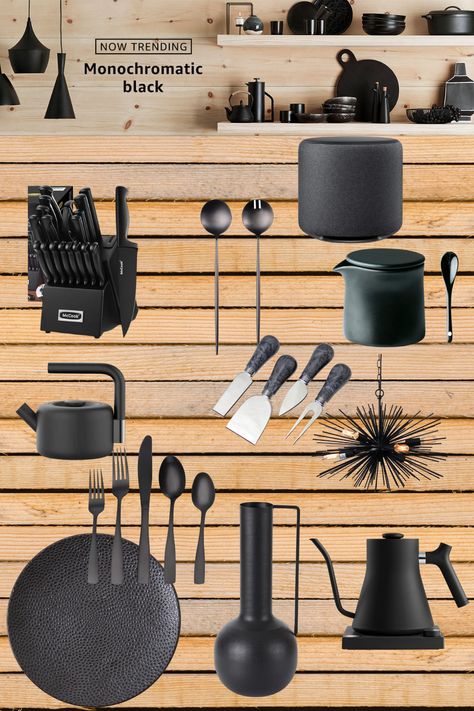 Black Kitchen decor favorites from Amazon, Christmas kitchen decor, Echo Sub Powerful subwoofer, Round black iron Pedestal table, watercolor artwork, pendant light, Cuisinart Knife Set, linen napkins, black rocks glasses, Amazon Prime, kitchen knife block set, modern whistling teapot, Dinnerware Plate Set, Measuring Cups and Spoons Set, Antiqued Gold Ornate Mirror, Arched Mantel Mirror, Baroque Mirror, Modern Chandelier, modern organic, modern farmhouse, mid-century modern, decor for men Kitchen Knife Block, Black Rocks, Designer Aesthetic, Measuring Cups And Spoons, Rocks Glasses, Aesthetic Kitchen, Small Kitchens, Ornate Mirror, Kitchen Ware