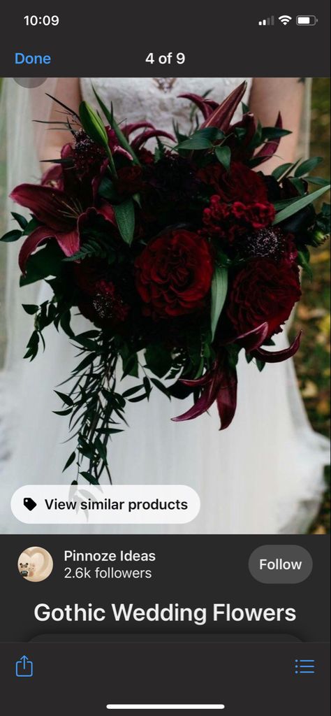 Black Dark Green And Red Wedding, Black Green Burgundy Wedding, Black Maroon And Green Wedding, Emerald And Burgundy Wedding, Burgundy And Black Bridal Bouquet, Gothic Cascade Bouquet, Gothic Wedding Bouquet Red And Black, Artificial Burgandy Ans Black Flowers, Crimson Wedding