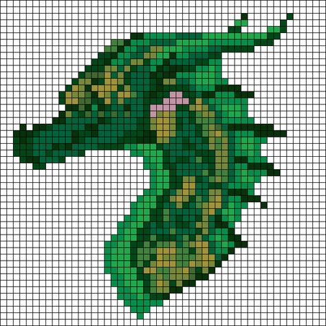 Wings Of Fire Pixel Art, Dragon Perler Bead Patterns, Perler Bead Dragon, Dragon Pixel Art, Pixel Art Dragon, Pixel Dragon, Crochet Patches, Lost Continent, Chainmail Patterns