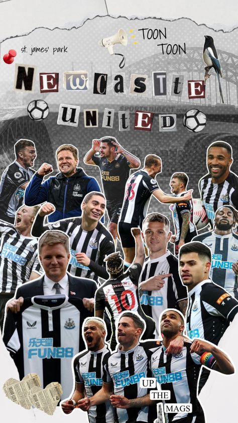 Nufc Newcastle Wallpaper, New Castle United Fc, Newcastle United Wallpapers, Newcastle Football, Newcastle United Football, Vintage Toilet, Eddie Howe, Alan Shearer, United Wallpaper